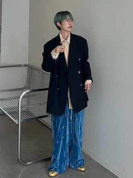 「アイテム（シューズ、ゴールド系）」を使った、MAISON SPECIALさん（レディース・156cm）の夏コーディネート