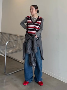 「MAISON SPECIAL（メゾンスペシャル）のアイテム（シャツ/ブラウス）」を使った、MAISON SPECIALさん（レディース・157cm）の夏コーディネート