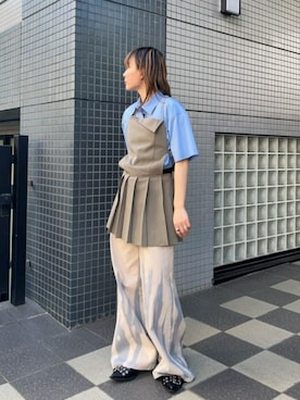 「MAISON SPECIAL（メゾンスペシャル）のアイテム（チュニック）」を使った、MAISON SPECIALさん（レディース・163cm）の春コーディネート