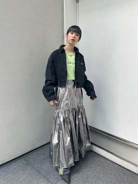 Metallic Maxi Skirt/メタリックマキシスカート【MAISON SPECIAL