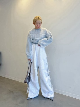 Side Ribbon Sweatpants/サイドリボンスウェットパンツ【MAISON