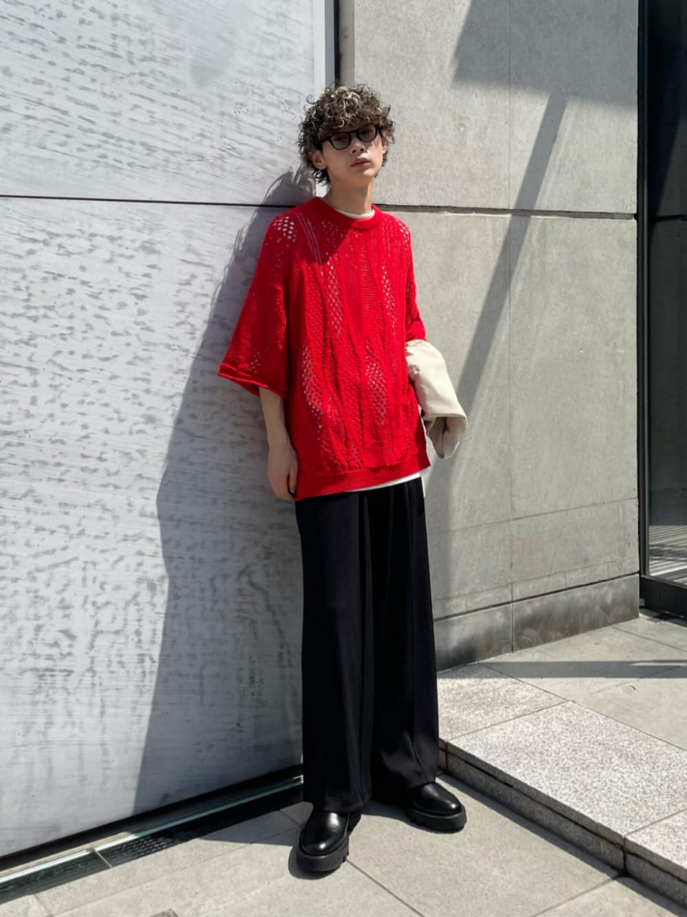 メゾンスペシャルコードヤーンウェイビープライムオーバークルーネックTシャツ MAISON SPECIAL（メゾンスペシャル）の「《ユニセックスアイテム