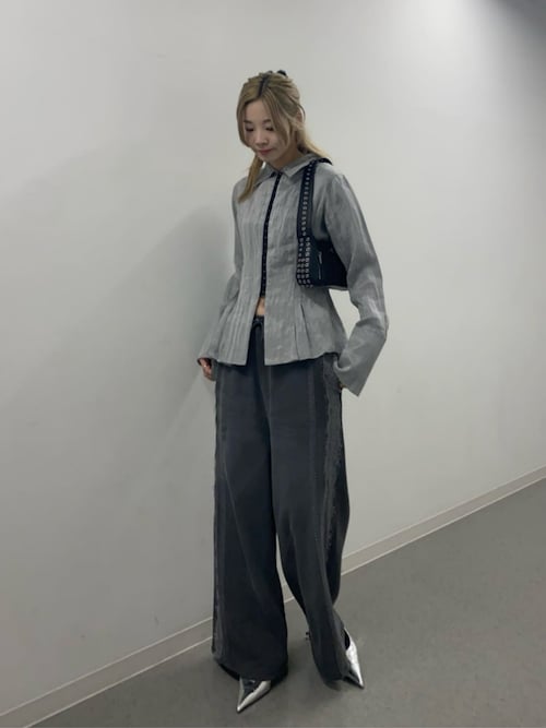 メゾンスペシャル レースラインスウェットパンツ Lace Material Line Sweatpants/レースラインスウェットパンツ