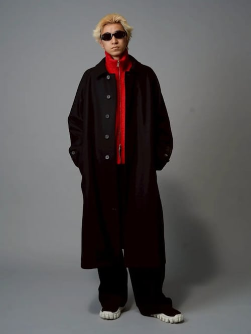 UNISEX》Super170s Prime-Over Melton Balmachan Coat/プライム