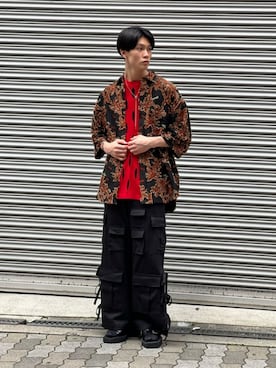 「MAISON SPECIAL（メゾンスペシャル）のアイテム（サンダル）」を使った、MAISON SPECIALさん（メンズ・177cm）の夏コーディネート