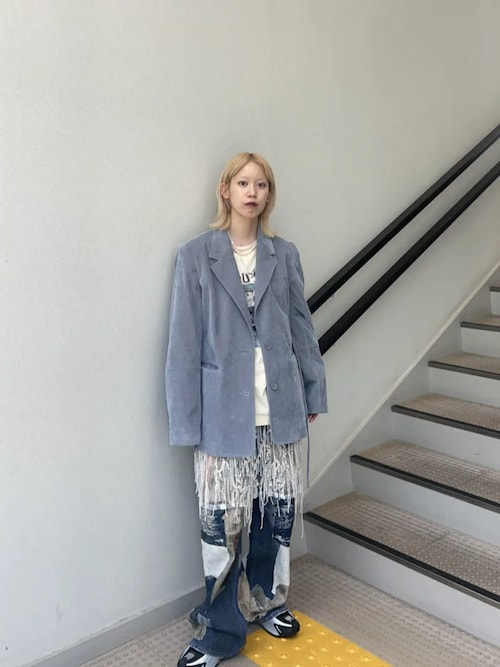MAISON SPECIAL パッチワークデニムパンツ UNISEX》Patchwork Vintage denim One-Tuck Tapered Pants