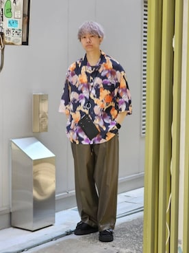「MAISON SPECIAL（メゾンスペシャル）のアイテム（サンダル）」を使った、MAISON SPECIALさん（メンズ・180cm）の夏コーディネート