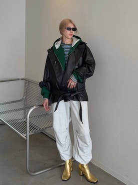 「MAISON SPECIAL（メゾンスペシャル）のアイテム（ブーツ）」を使った、MAISON SPECIALさん（レディース・173cm）の夏コーディネート