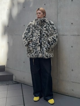 「MAISON SPECIAL（メゾンスペシャル）の【26WINTER PRE-ORDER】Middle Volume Fur Coat/ミドルボリュームファーコート（その他アウター、その他）」を使った、MAISON SPECIALさん（レディース・158cm）の秋コーディネート