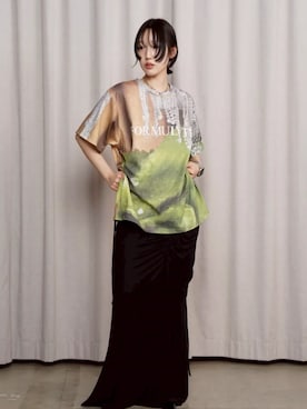 「MAISON SPECIAL（メゾンスペシャル）の【2026SUMMER PRE-ORDER】Fabric Photo Over T-Shirt/ファブリックフォトオーバーTEE（Tシャツ/カットソー、グリーン系）」を使った、MAISON SPECIALさん（メンズ・168cm）の春コーディネート