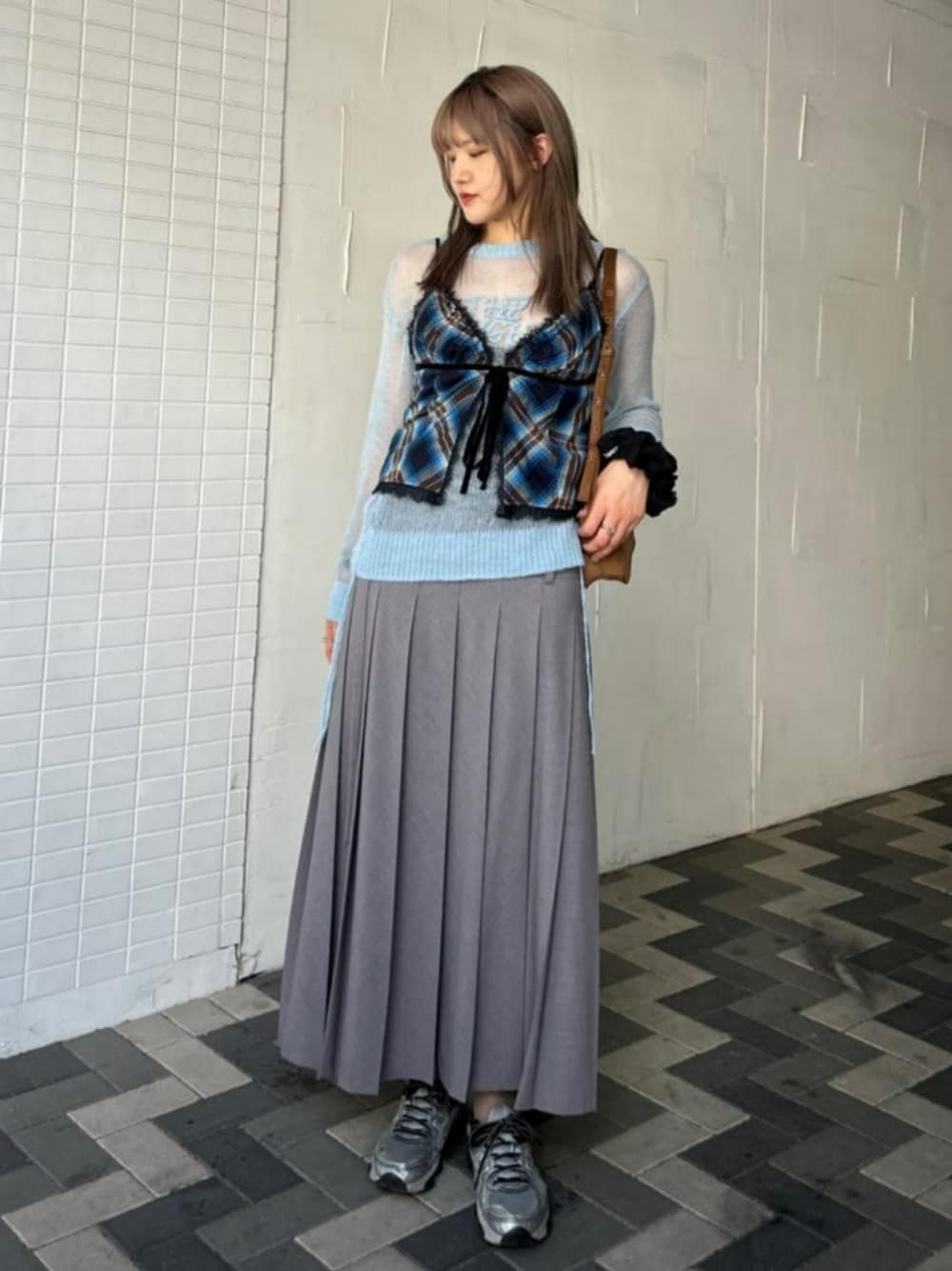 Checkered Lingerie Bustier/チェックランジェリービスチェ【MAISON