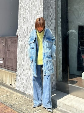 「カラー×コーデ」｜「アイテム（デニムジャケット）」を使った、MAISON SPECIALさん（レディース・162cm）の秋コーディネート