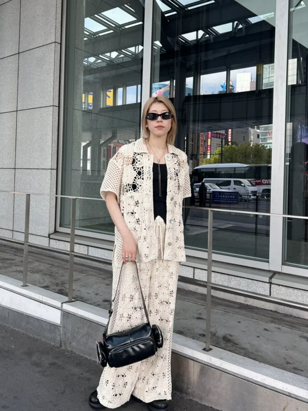 Mixed Lace Oversized Shirt/ミックスレースオーバーシャツ【MAISON 
