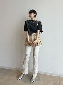 メゾンスペシャル チノスカートベルト グレー MAISON SPECIAL（メゾン