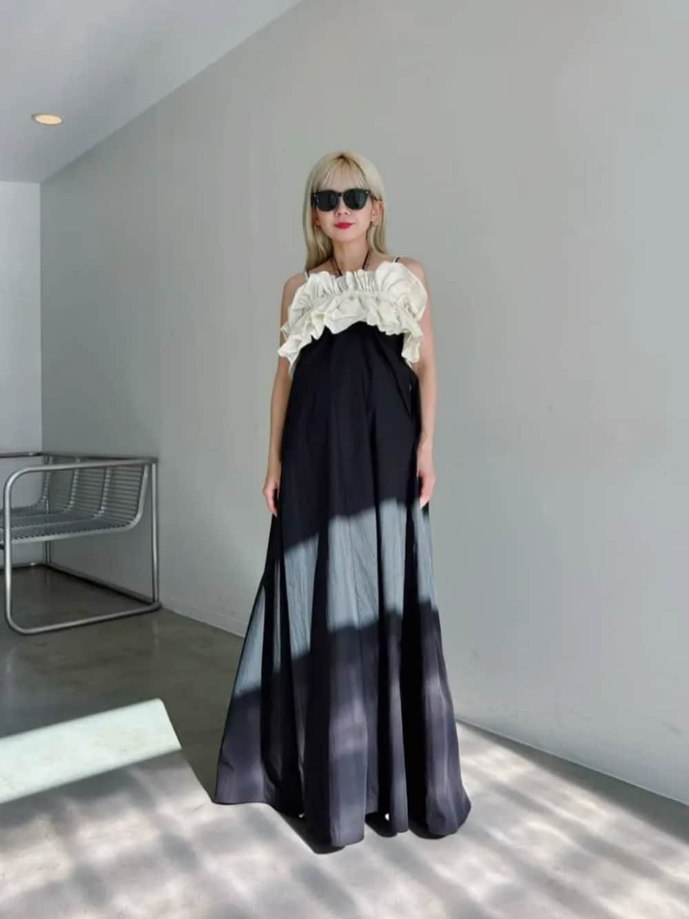 Ruffle Bear Maxi Dress/フリルベアマキシドレス【MAISON