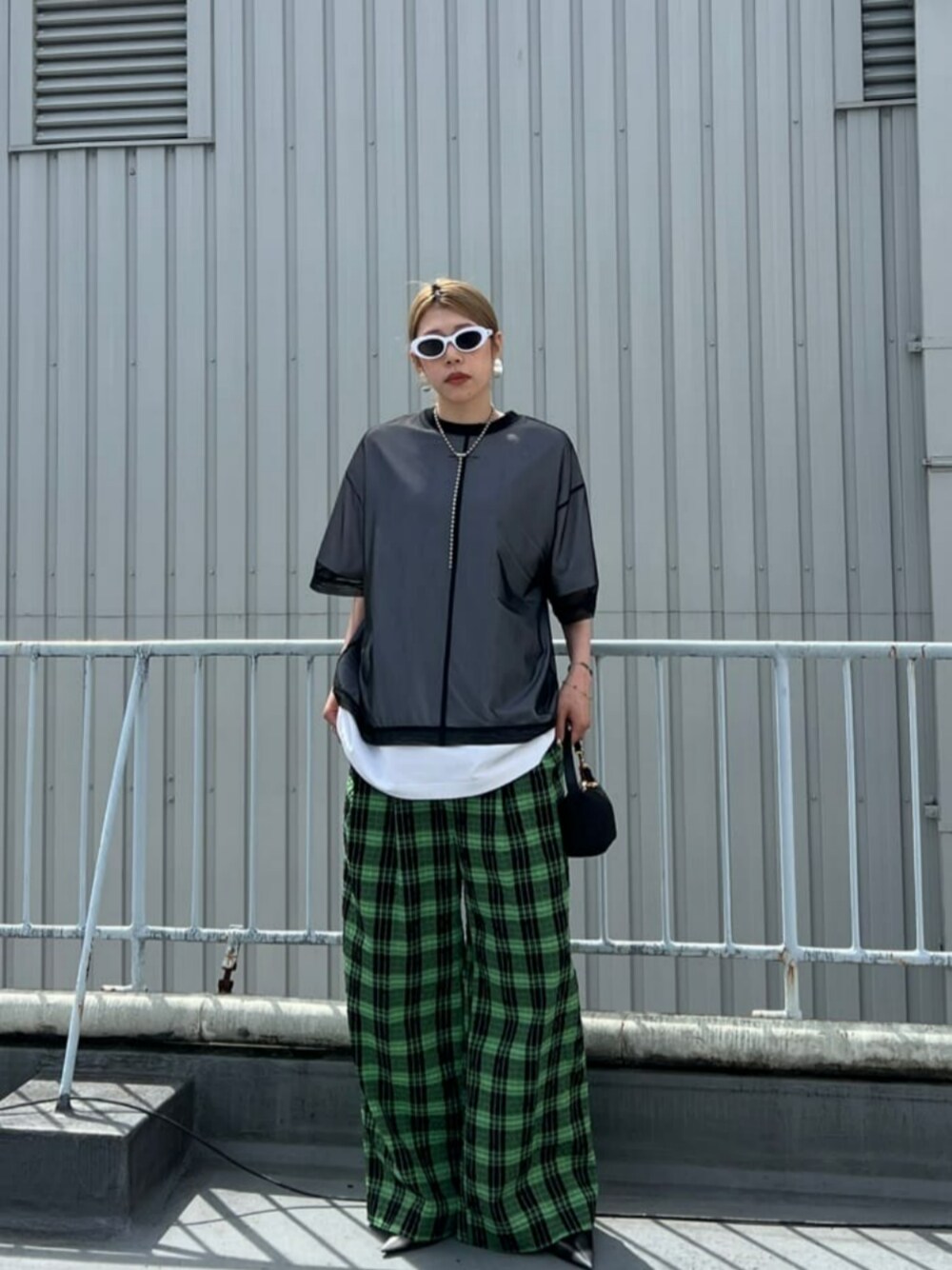 Plaid Pattern Easy Pants