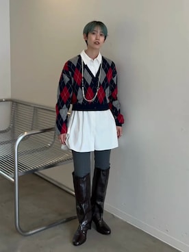 「MAISON SPECIAL（メゾンスペシャル）のMultiway Pearl Necklace/マルチウェイパールネックレス【MAISON SPECIAL/メゾンスペシャル】（ネックレス、その他）」を使った、MAISON SPECIALさん（レディース・155cm）の夏コーディネート