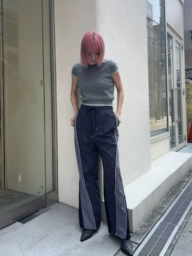 「アイテム（ニット/セーター）」を使った、MAISON SPECIALさん（レディース・170cm）の夏コーディネート