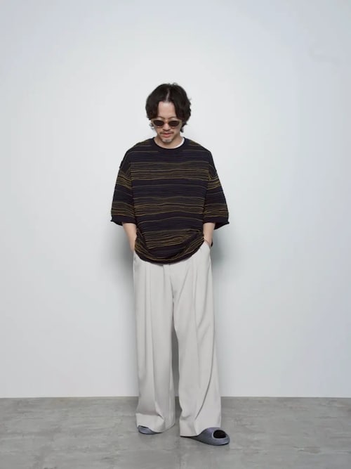 UNISEX》Frieren StripePrime-Wide Two-tuck Trousers/フリーレン
