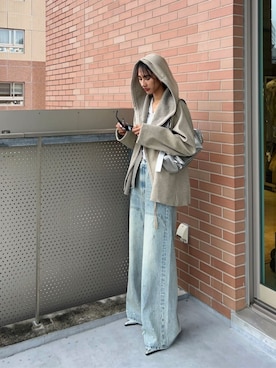 「アイテム（ボディバッグ/ウエストポーチ、シルバー系）」を使った、MAISON SPECIALさん（レディース・168cm）の夏コーディネート