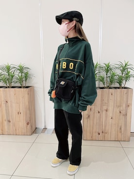 「Ruben（ルーベン）のアイテム（ハンチング/ベレー帽）」を使った、polcadotさん（レディース・153cm）の冬コーディネート