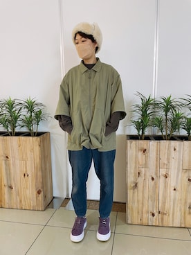 「しまむら（シマムラ）のアイテム」を使った、polcadotさん（レディース・154cm）の秋コーディネート