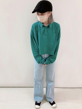 「Ruben（ルーベン）のアイテム（ハンチング/ベレー帽）」を使った、polcadotさん（レディース・163cm）の秋コーディネート