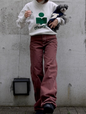 「ISABEL MARANT（イザベルマラン）のアイテム（スウェット）」を使った、senaさん（レディース・158cm）の秋コーディネート