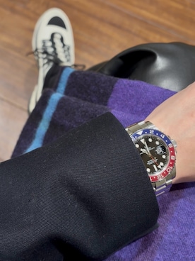 「ROLEX（ロレックス）のアイテム」を使った、ポ メ 川 🐶さん（メンズ・176cm）の冬コーディネート