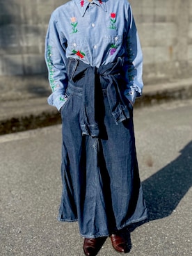 「USEDo（ユーズド）のアイテム（トップス）」を使った、nico0101sayonaraさん（レディース・156cm）の秋コーディネート