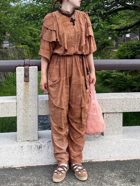 「USEDo（ユーズド）のアイテム」を使った、nico0101sayonaraさん（レディース・156cm）の夏コーディネート