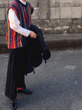 「USEDo（ユーズド）のアイテム（トップス）」を使った、nico0101sayonaraさん（レディース・156cm）の冬コーディネート