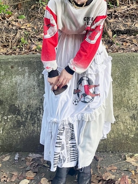 「VINTAGE（ヴィンテージ）のアイテム（スウェット）」を使った、nico0101sayonaraさん（レディース・156cm）の秋コーディネート