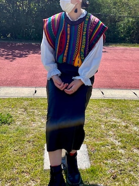 「USEDo（ユーズド）のアイテム（トップス）」を使った、nico0101sayonaraさん（レディース・156cm）の秋コーディネート