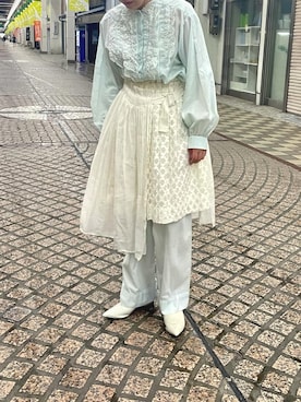 「USEDo（ユーズド）のアイテム」を使った、nico0101sayonaraさん（レディース・156cm）の夏コーディネート