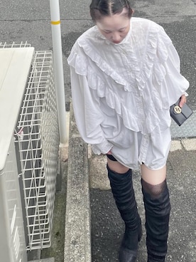 「アイテム（ブーツ）」を使った、nico0101sayonaraさん（レディース・156cm）の秋コーディネート