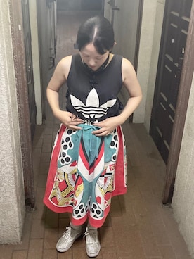 「VINTAGE（ヴィンテージ）のアイテム（ネックレス）」を使った、nico0101sayonaraさん（レディース・156cm）の夏コーディネート