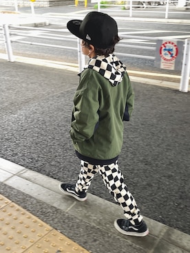 「F.C.Real Bristol for Kids（エフシーレアルブリストルフォーキッズ）のアイテム（帽子）」を使った、バニージョイ☆さん（キッズ・150cm）の春コーディネート