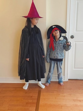 「ハロウィン」｜「アイテム（デニムジャケット）」を使った、バニージョイ☆さん（キッズ・140cm）の秋コーディネート