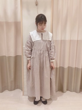 「アイテム（ワンピース）」を使った、moeさん（レディース・152cm）の春コーディネート