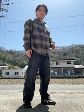 「UNIQLO（ユニクロ）のエアリズムコットンオーバーサイズTシャツ（5分袖）（Tシャツ/カットソー）」を使った、KOHEIさん（メンズ・159cm・20代）の春コーディネート