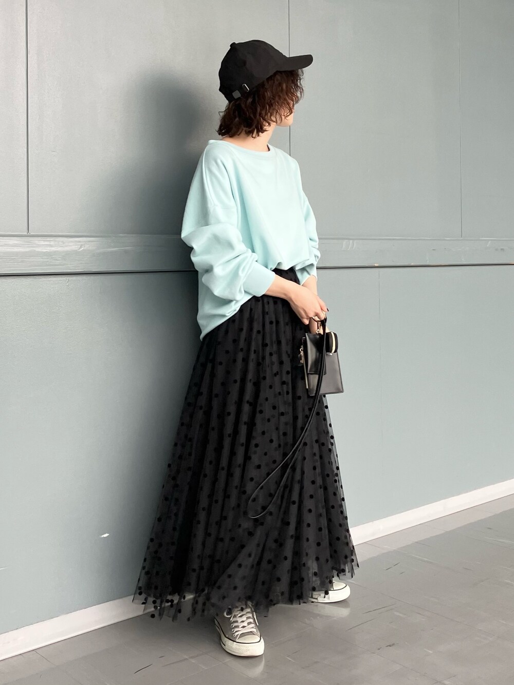 DouDou（ドゥドゥ）の「ドットフロッキーチュールスカート（スカート  