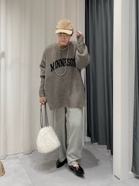 「アイテム（ネックレス）」を使った、hidemiさん（レディース・155cm）の秋コーディネート