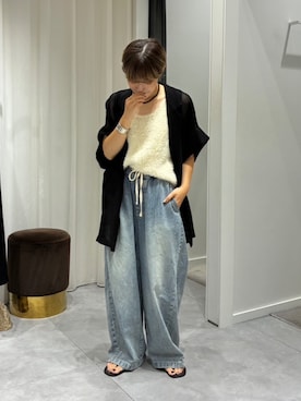 「アイテム（テーラードジャケット）」を使った、hidemiさん（レディース・155cm）の夏コーディネート