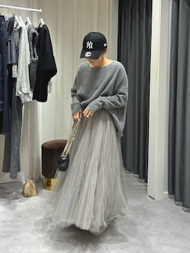 「アイテム（キャップ）」を使った、hidemiさん（レディース・155cm）の秋コーディネート