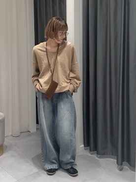「ニットコーデ」｜hidemiさん（レディース・155cm）の夏コーディネート