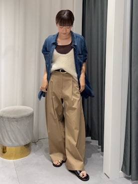 「アイテム（タンクトップ）」を使った、hidemiさん（レディース・155cm）の夏コーディネート