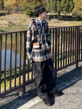 「YOEL（ヨエル）のアイテム」を使った、りょうさん（メンズ・165cm）の冬コーディネート