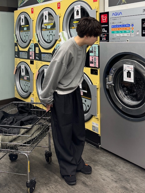 お気に入り数1万人突破！！】【Chikashitsu +】stripe tuck slacks