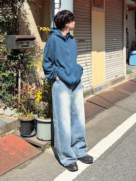 「SALOMON（サロモン）のSALOMON/サロモン レディース スニーカー 防水 ゴアテックス XA PRO 3D V9 GTX W エックス エー プロ ブイ ナイン  L47270800/L47119100/L47469500（スニーカー、ブラック系）」を使った、りょうさん（メンズ・165cm）の春コーディネート